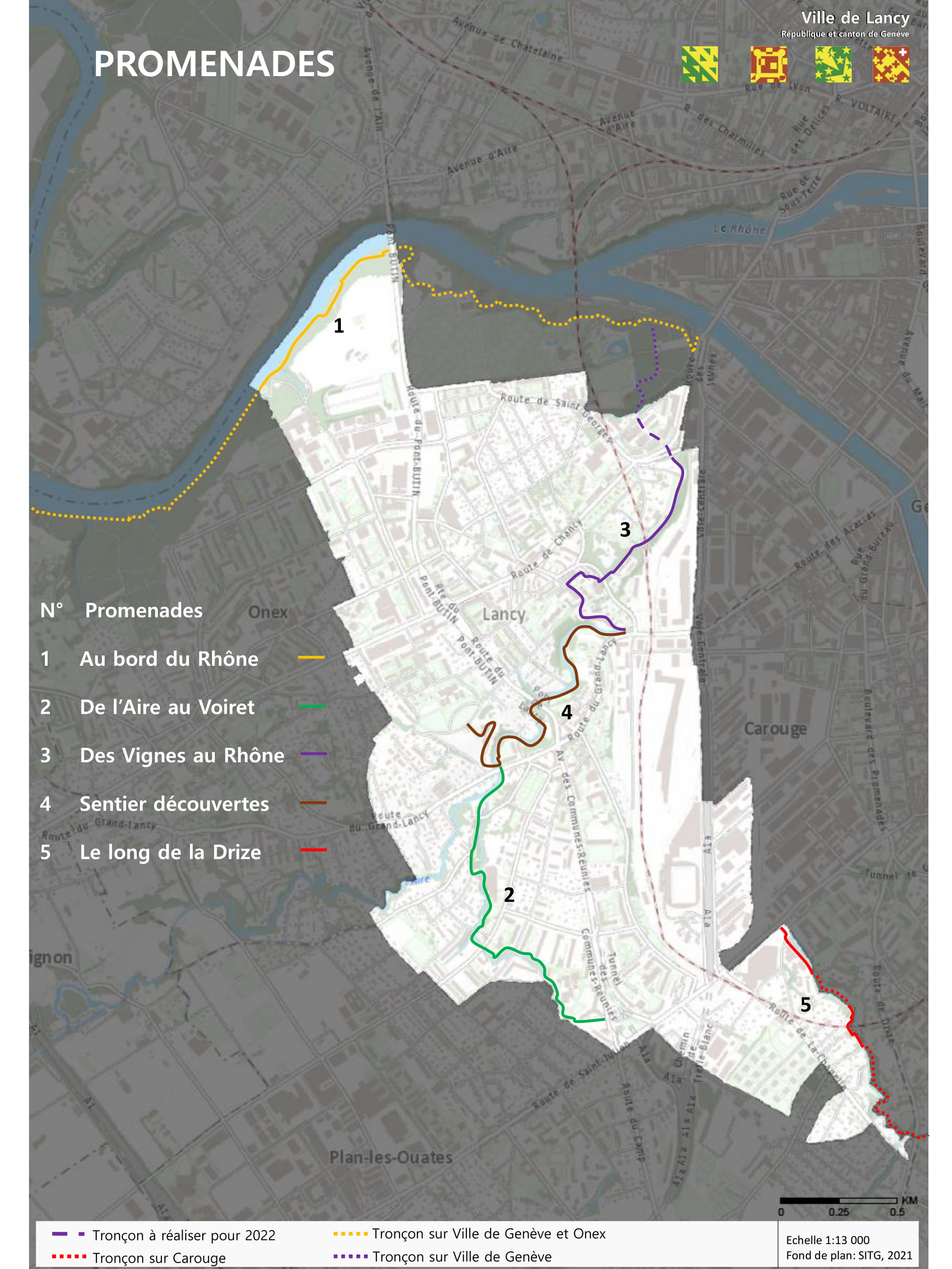 Carte des promenades